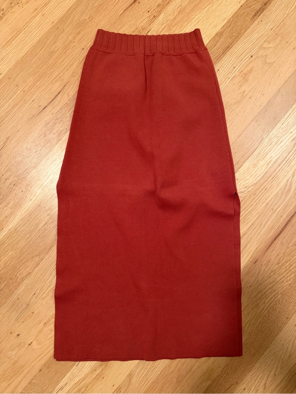 Simon Miller Midi Knit Pencil Skirt in Deep Red
